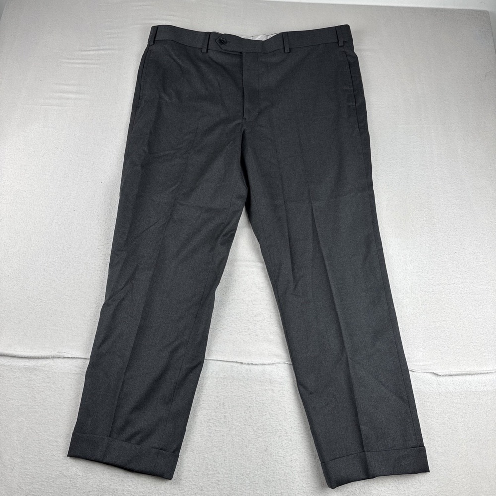 Brooks Brothers Brooksflex Milano Fit Mens Gray Dress Pants Reda fits 37*27